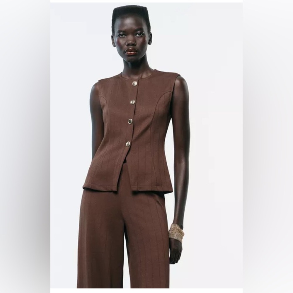 Zara Twill Button Vest Top | NWT